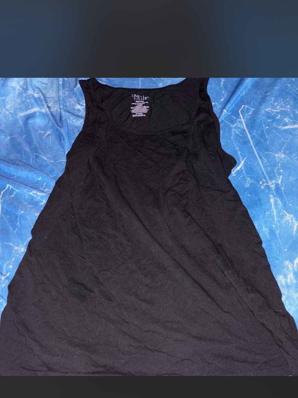 Time and Tru Black Women's Tank Top Scoop Neck